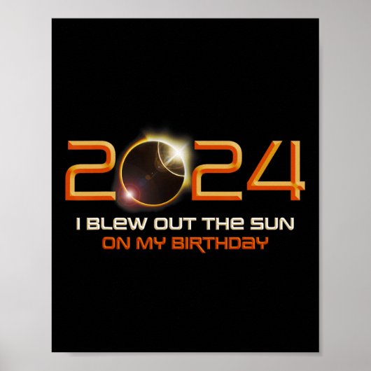 Poster Total Éclipse Solaire J'Ai Éclaté Le Soleil À Ma N (Devant)