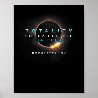 Poster Total Éclipse Solaire Rochester New York