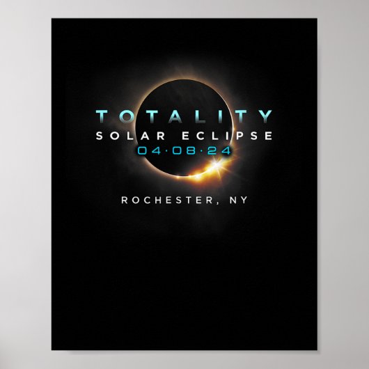Poster Total Éclipse Solaire Rochester New York (Devant)