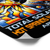 Poster Total Éclipse Solaire Sources Chaudes Ar Arkansas (Coin)