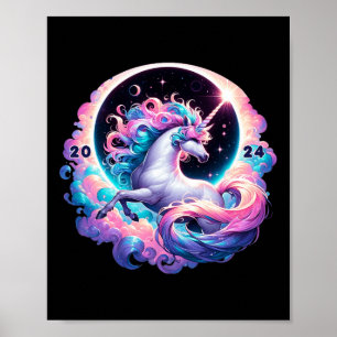Poster Total Éclipse Solaire Totalité Unicorne