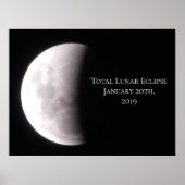 Poster total Lunaire Eclipse Moon (Devant)