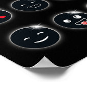 Poster Total Solaire Eclipse 04.08.2024 Silly Faces Fun B (Coin)