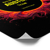 Poster Total Solaire Eclipse 2024 Austin Texas (Coin)