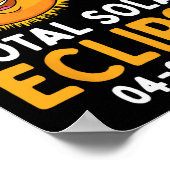 Poster Total Solaire Eclipse 2024 Lunettes Amusants Sun M (Coin)