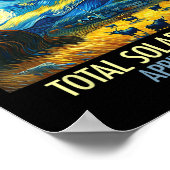 Poster Total Solaire Eclipse 2024 Starry Night Van Gogh T (Coin)