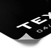 Poster Total Solaire Eclipse 2024 Texas (Coin)
