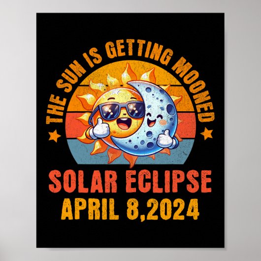Poster Total Solaire Eclipse Chase 2024 Le Soleil Obtient (Devant)