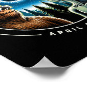 Poster Total Solaire Eclipse Funny Bigfoot Alien Avril Da (Coin)