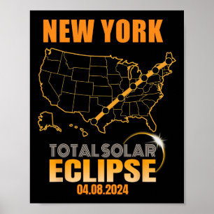 Poster Total Solaire Éclipse New York