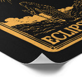 Poster Total Solaire Eclipse USA 8 avril 2024 Celestial (Coin)