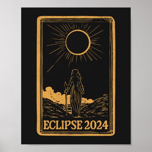 Poster Total Solaire Eclipse USA 8 avril 2024 Celestial (Devant)