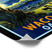 Poster Total Solar Eclipse 2024 Waco Texas Van Gogh Starr (Coin)