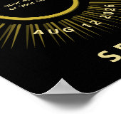 Poster Total solar eclipse August 2026 add your text (Coin)