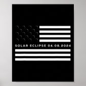 Poster Total Solar Eclipse US American Flag 04.08.2024 À (Devant)