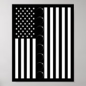 Poster Total Solar Eclipse US American Flag 04.08.2024 À (Devant)