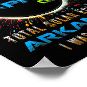 Poster Total total de l'éclipse solaire Arkansas 2024 col (Coin)