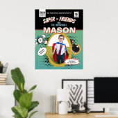 Poster Totalement Personnalisé Retro Comic Superhero (Bureau à domicile)