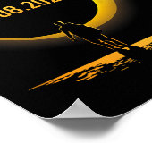 Poster Totalité 04 08 24 Funny Total Solaire Eclipse 2024 (Coin)