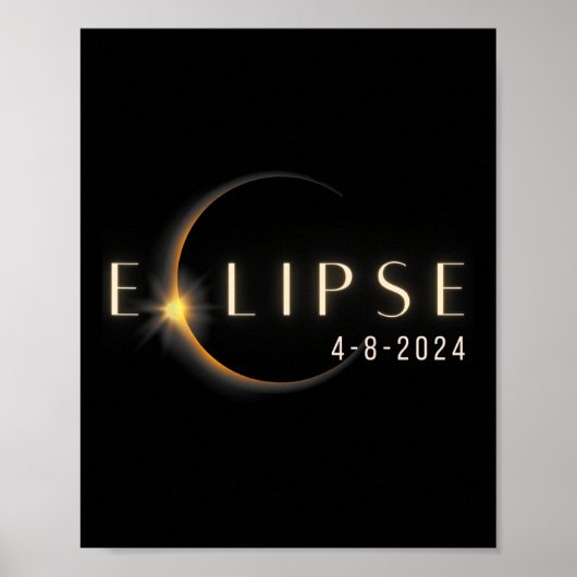 Poster Totalité 04 08 24 Total Solaire Eclipse 2024 (Devant)