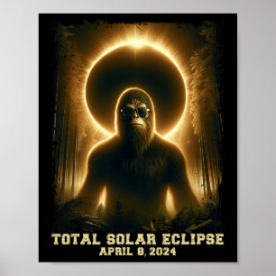 Poster Totalité 8 avril 2024 Éclipse solaire totale