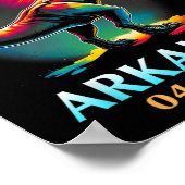 Poster Totalité de l'Arkansas Total Éclipse Solaire 2024 (Coin)