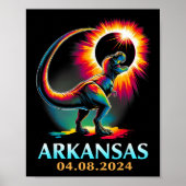Poster Totalité de l'Arkansas Total Éclipse Solaire 2024 (Devant)