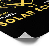 Poster Totalité du Texas Total annuel Éclipse solaire 202 (Coin)