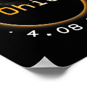 Poster Totalité Éclipse solaire 2024 4.08.24 Accessoires (Coin)