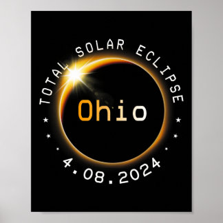 Poster Totalité Éclipse solaire 2024 4.08.24 Accessoires
