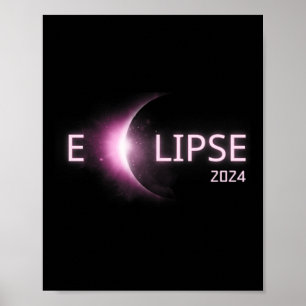 Poster Totalité Éclipse solaire 2024 Total Éclipse solair
