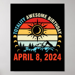 Poster Totalité Solaire Eclipse Awesome Anniversaire Avri
