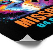 Poster Totalité Total Solaire Eclipse 2024 Missouri Corgi (Coin)