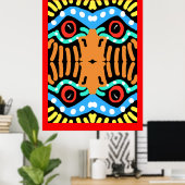 Poster Totem d'aigle de guerre Abstrait Tribal moderne co (Bureau à domicile)