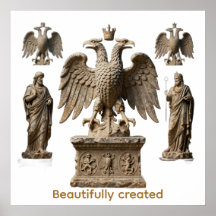 Totem Mystique de l'Aigle Sacré à Deux Têtes R