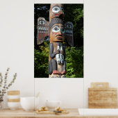 Poster Totem Pole Close Up, Alaska (Cuisine)