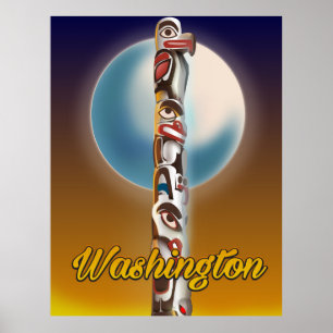 Poster Totem Pole de Washington