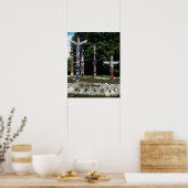 Poster Totem Poles, Vancouver, Colombie-Britannique (Cuisine)