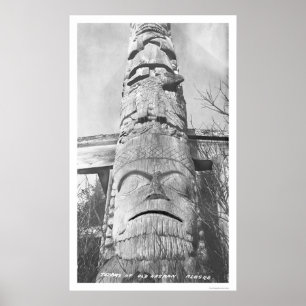 Poster Totem Polonais d'Alaska 1912