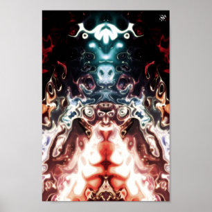Poster Totem spatial - pareidolia motif