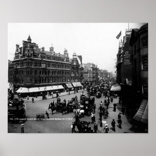 Poster Tottenham Court Road from Oxford Street, (Devant)