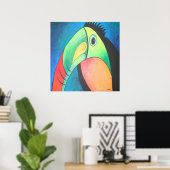 Poster Toucan Childlike Cartoon Painting (Bureau à domicile)
