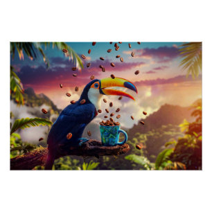 POSTER TOUCAN DE LA FORÊT TROPICALE