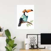 Poster Toucan en chemise hawaïenne (Bureau à domicile)