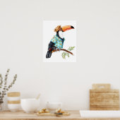 Poster Toucan en chemise hawaïenne (Cuisine)