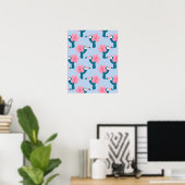 Poster Toucan et hibiscus (Bureau à domicile)