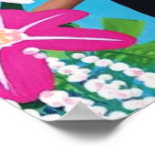 Poster Toucan Fleurs tropicales Jungle Oiseau Mur Art (Coin)