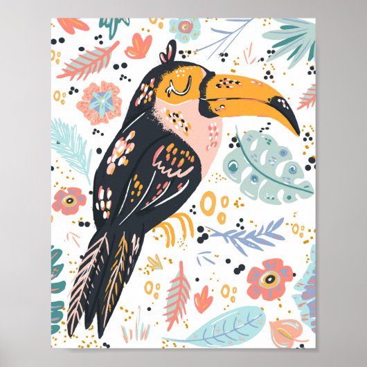 Poster Toucan tropical (Devant)