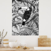 Poster Toucan tropical garden (Cuisine)