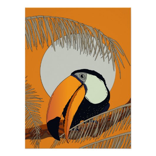 Poster Toucan Vintage (Devant)